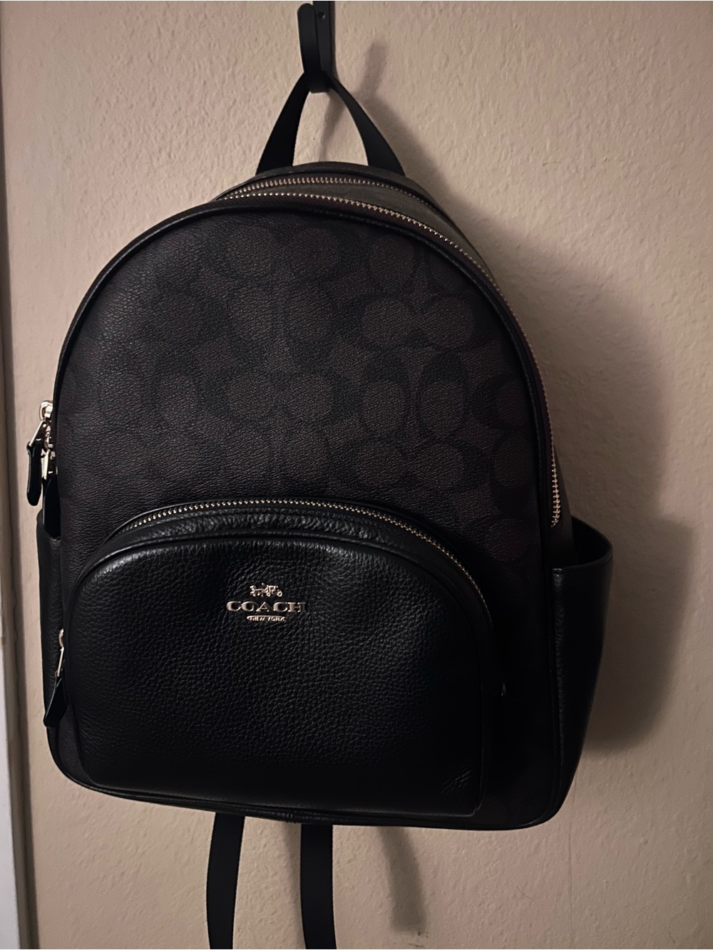 Coach Black Signature medium  Backpack